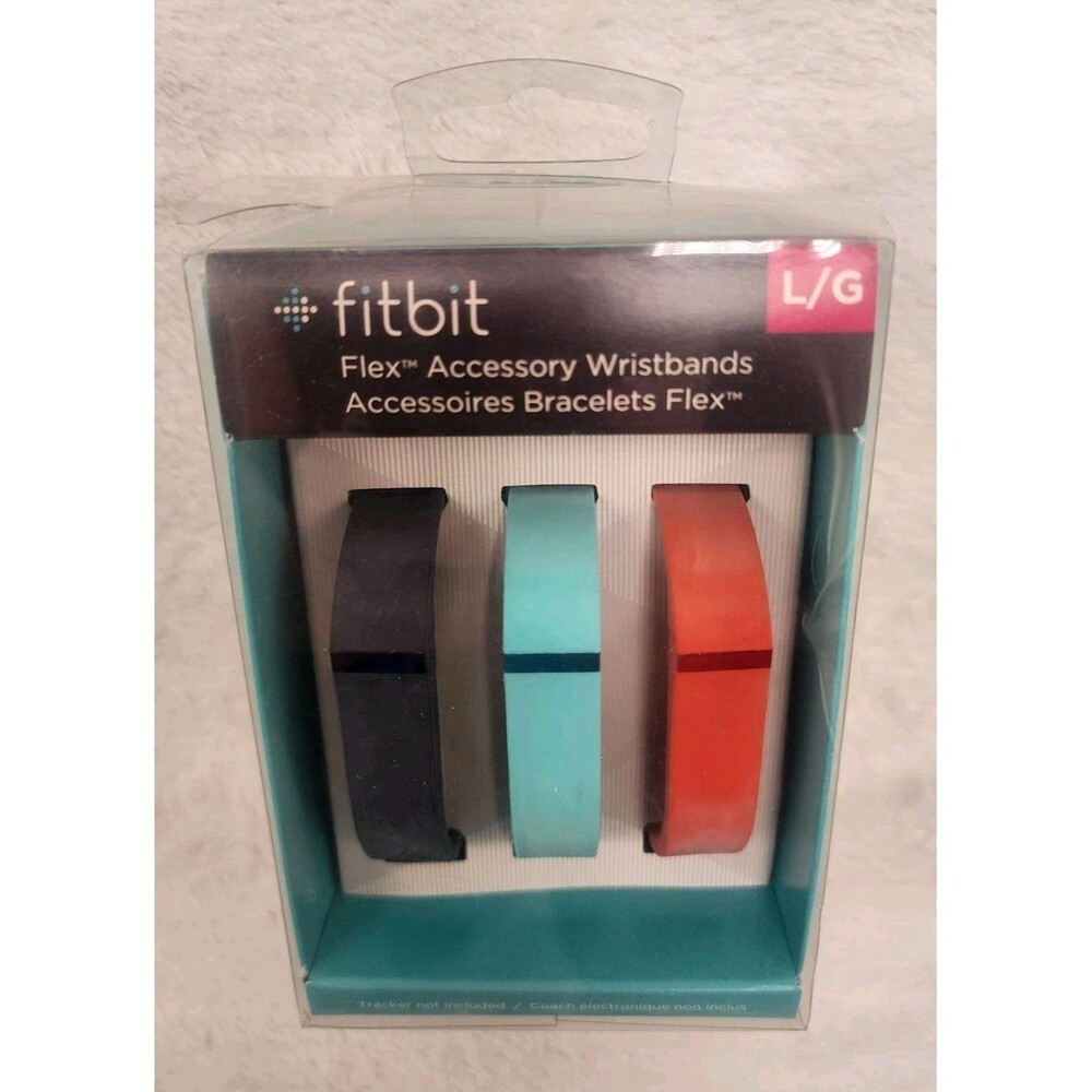 Fitbit Flex Accessories Wristbands Bracelets Blue Pink Teal 3 Pack Large